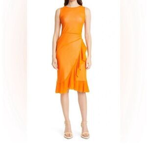 NWT Fuzzi Ruffle Mesh Dress